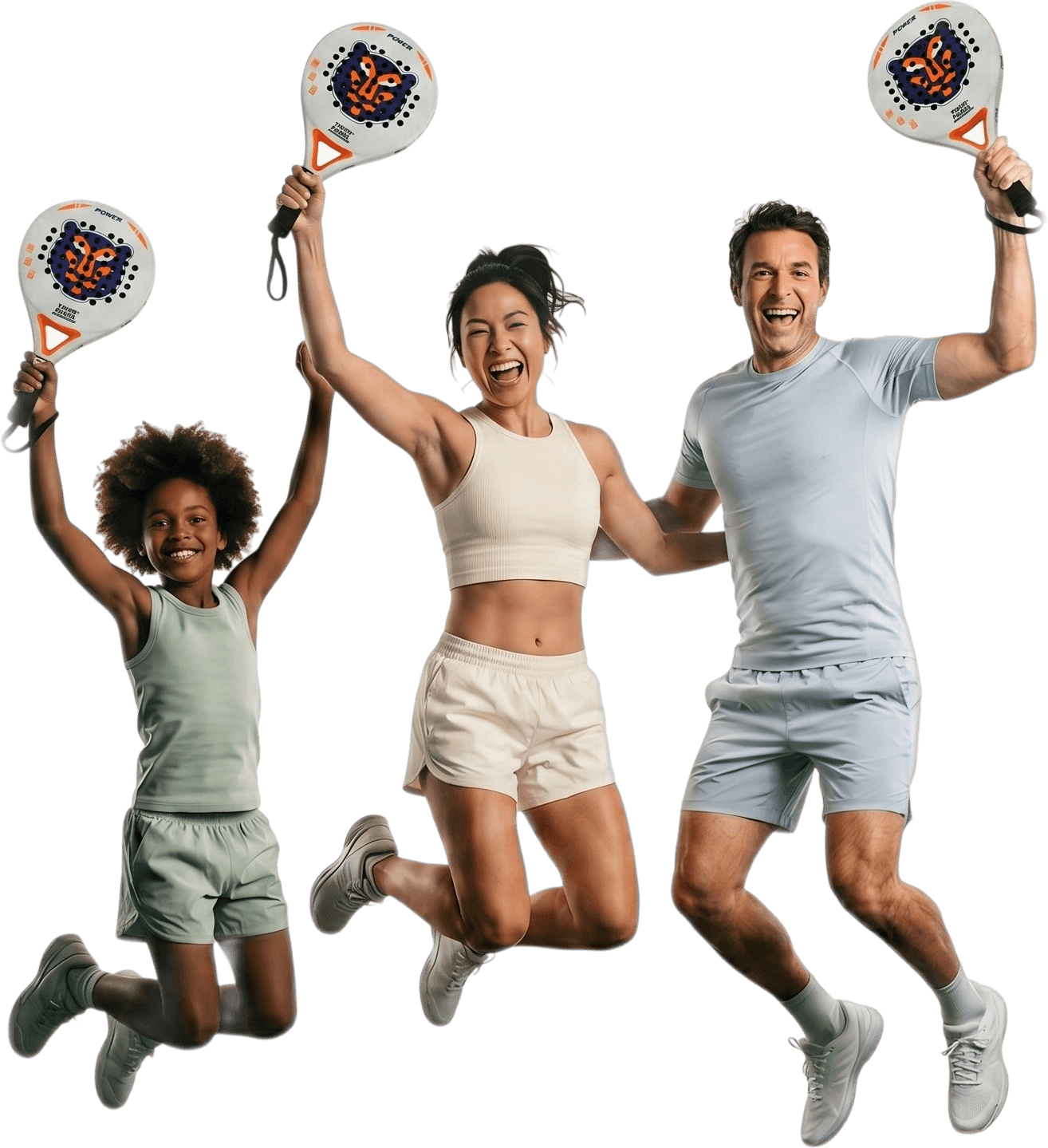 Familie beim Padel bei Tiger Padel